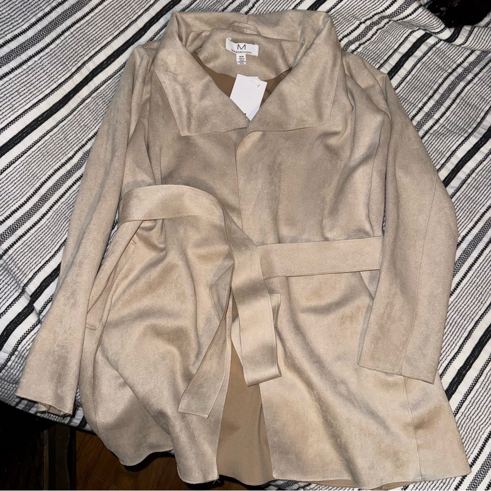 MAGASCHONI Solid Open Front Coat New With Tags